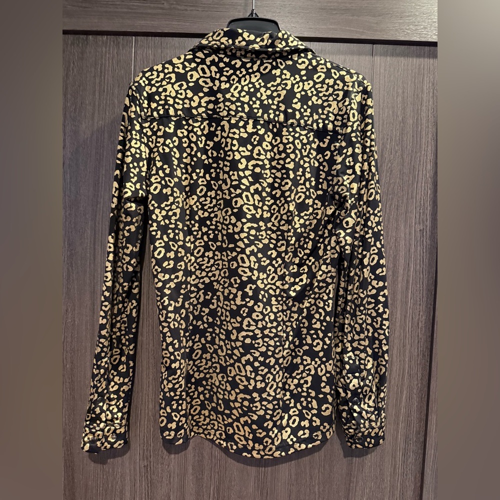 Leopard Print Button Down Shirt - Picture 2 of 2